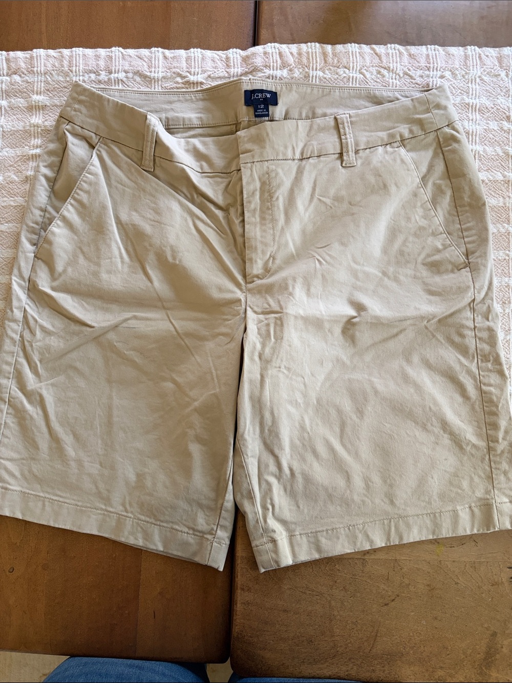 J crew 9 inch light khaki short size 12